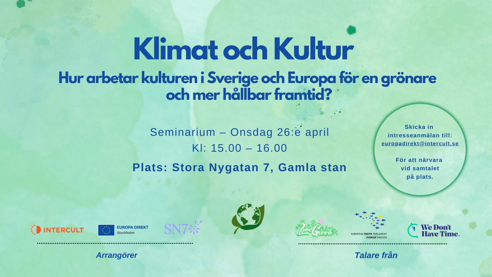Klimat och Kultur - hur arbetar kulturen i Sverige och Europa för en grönare och mer hållbar framtid